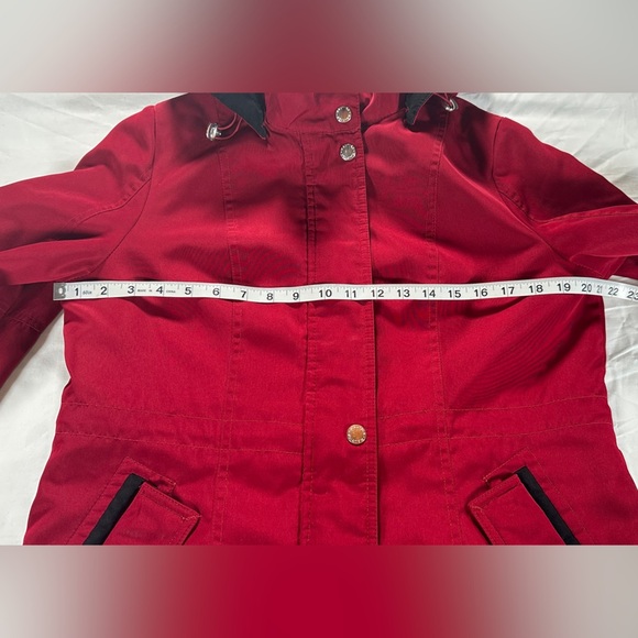 NAUTICA women’s classic Jacket Sz M Lightweight Quilted Lining - Red/Black EUC - Picture 6 of 7